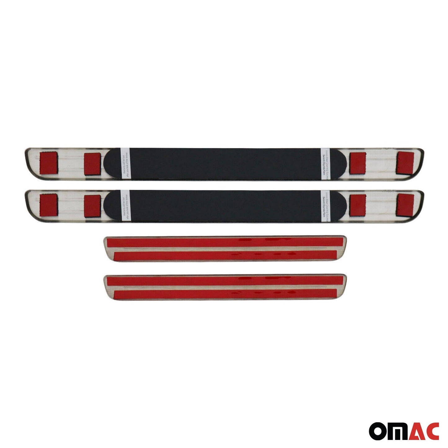 Einstiegsleisten Türschweller Universal LED Exclusive Edelstahl Dunkel Chrom 4x OMAC DE