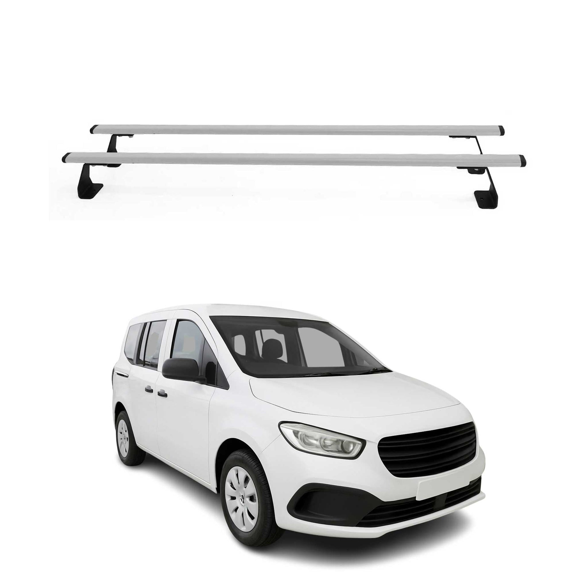 Dachträger Grundtäger für Mercedes Citan W420 2021-2025 75kg Stahl Silber 2 tlg OMAC DE