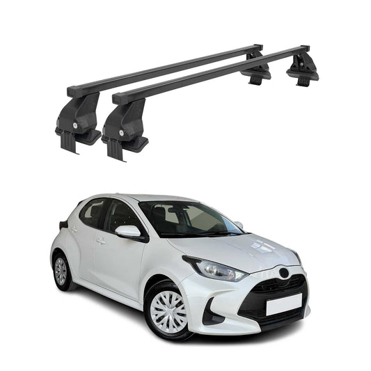 Menabo Dachträger Grundträger für Toyota Yaris 2020-2025 Stahl Schwarz 2tlg OMAC DE