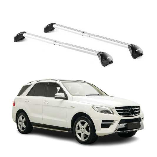 Dachträger für Mercedes ML W163 W164 W166 1997-2015 5tür 100kg Alu Silber 2x ABE OMAC DE