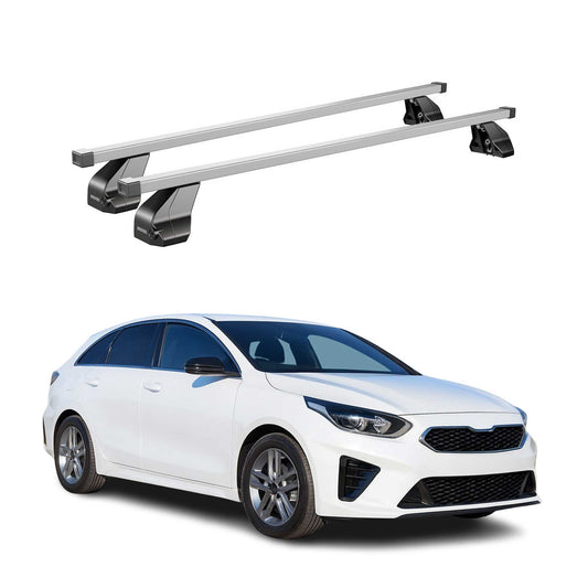 Menabo Dachträger Grundtäger für Kia Pro Ceed 2018-2025 75kg Stahl Silber 2 tlg OMAC DE