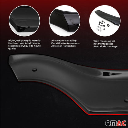 Motorhaube Deflektor Windabweiser Regenabweiser Set für Audi Q7 4L 2006-2015 OMAC DE