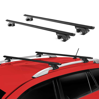 Dachträger Grundtäger für Skoda Roomster 2006-2015 90kg Alu Schwarz 2 tlg ABE