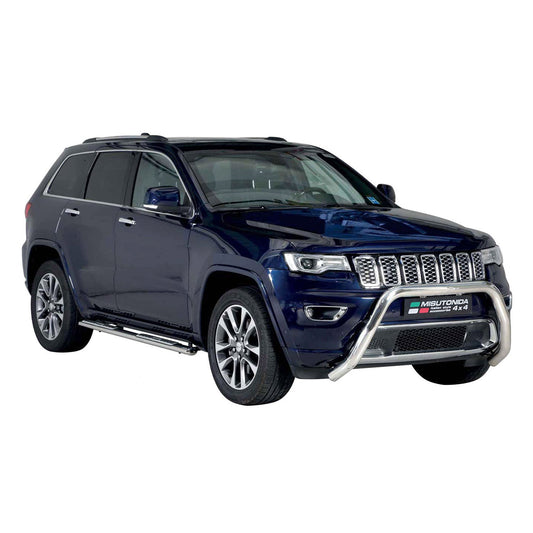 Stahl Seitenschweller Schwellerrohre für Jeep Grand Cherokee 2015-2021 Silber OMAC DE