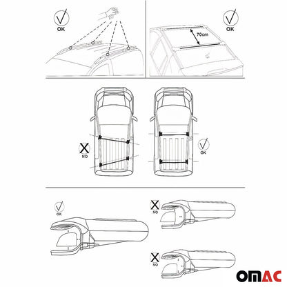 Dachreling + Dachträger für Fiat Fiorino Qubo Nemo Peugeot Bipper 2008-2022 Grau OMAC DE