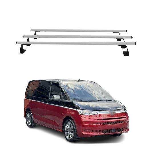 Dachträger Gepäckträger für VW T7 Multivan 2021-2025 Silber Stahl 3tlg OMAC DE