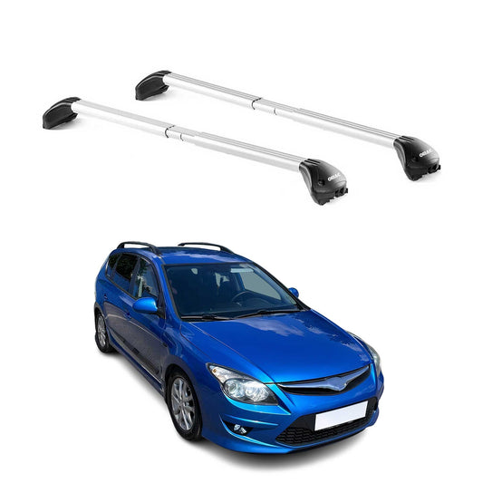 Dachträger Grundtäger für Hyundai i30 Kombi 2007-2012 5 tür 100kg Alu Silber ABE OMAC DE