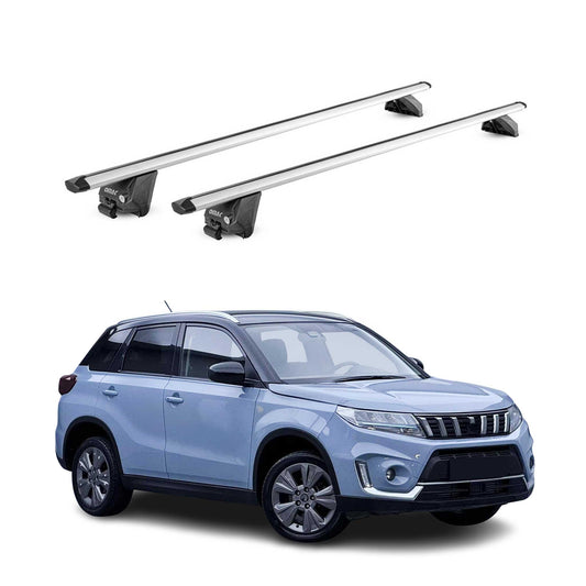 Dachträger Grundtäger für Suzuki Vitara mk4 2015-2025 100kg Alu Silber 2tlg ABE OMAC DE
