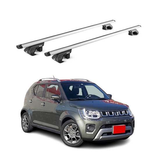 Dachträger Grundtäger für Suzuki Ignis mk2 2016-2025 90kg Alu Silber 2 tlg ABE OMAC DE