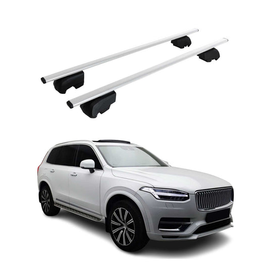 Dachträger Grundträger für Volvo XC90 2019-2022 Metall Silber ABE 2x OMAC DE