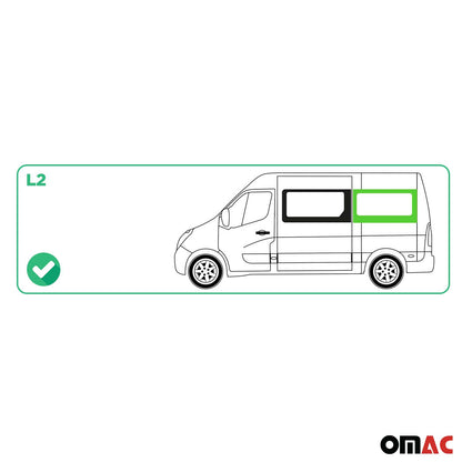 Seitenfenster Schiebefenster für Opel Movano 2010–2021 Hinten Links L2 OMAC DE