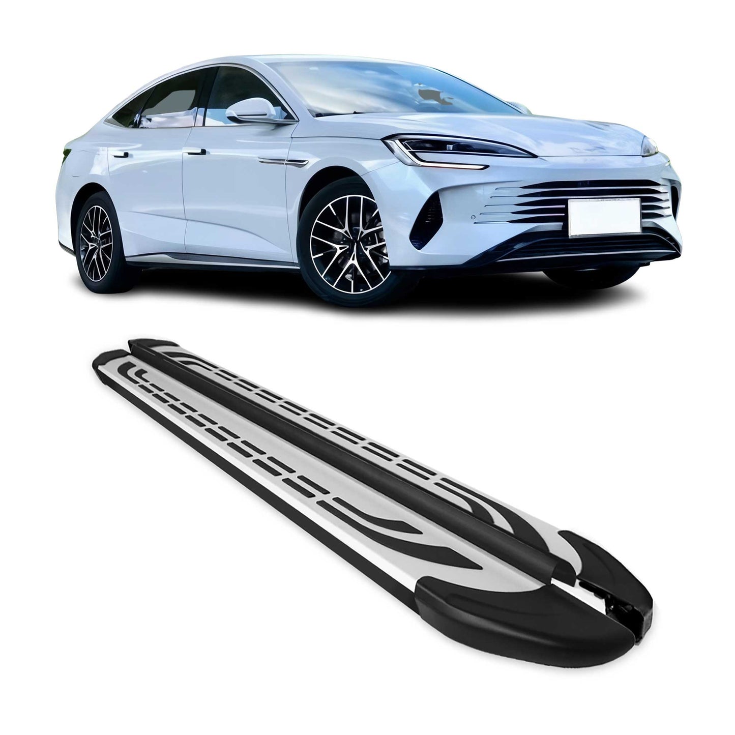 2023-2025 BYD Seal Trittbretter Seitenschweller Seitenbretter Schwarz Silber Aluminium OMAC DE