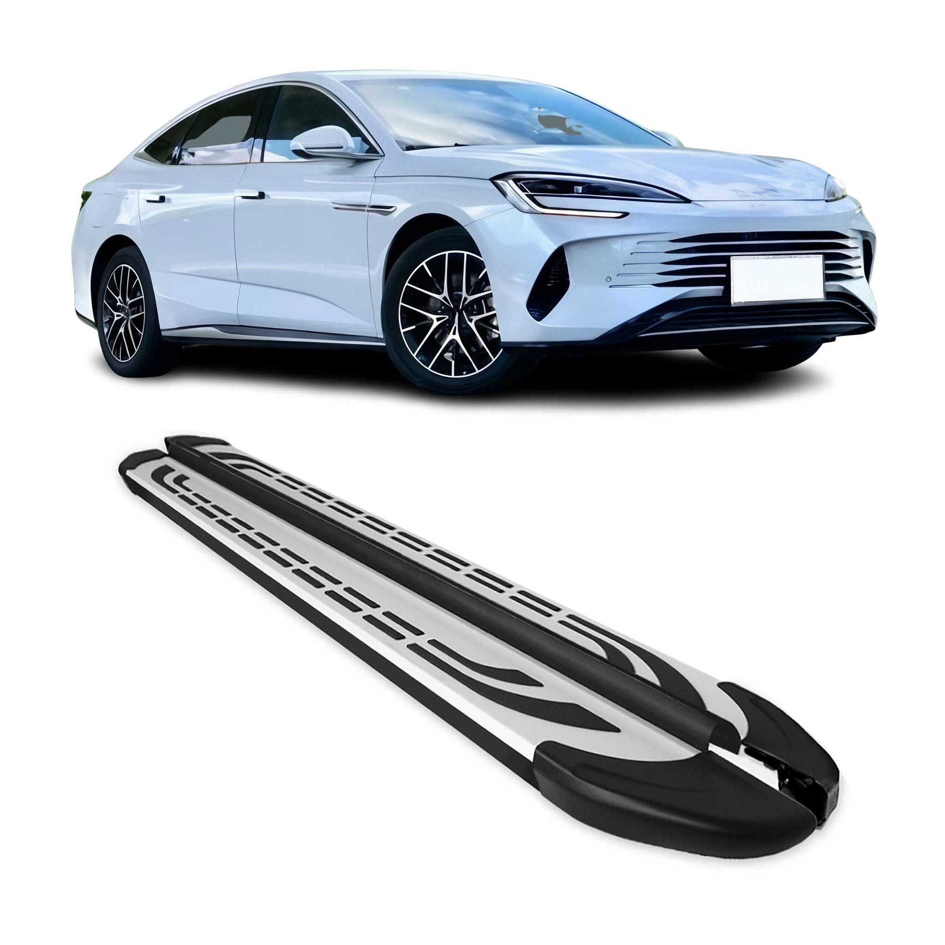 2023-2025 BYD Seal Trittbretter Seitenschweller Seitenbretter Schwarz Silber Aluminium OMAC DE