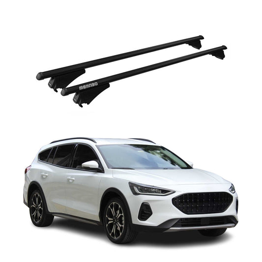 Menabo Dachträger Grundtäger für Ford Focus IV Active 2019-2025 75kg Alu Schwarz OMAC DE