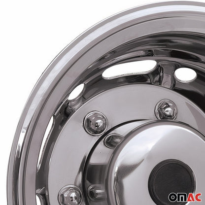 Radzierblenden Radkappen Chrom 16" Zoll Radblenden Hinten Edelstahl 2 tlg OMAC DE