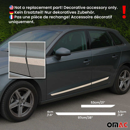 Türschutzleiste Seitentürleiste Türleisten für Citroen C4 2004-2010 Edelstahl 4x OMAC DE