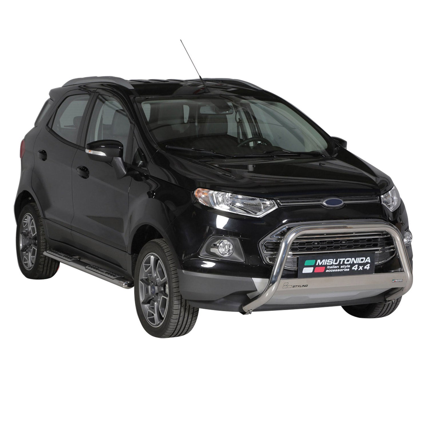 Edelstahl Seitenschweller Schwellerrohre für Ford Ecosport 2013-2017 Silber OMAC DE