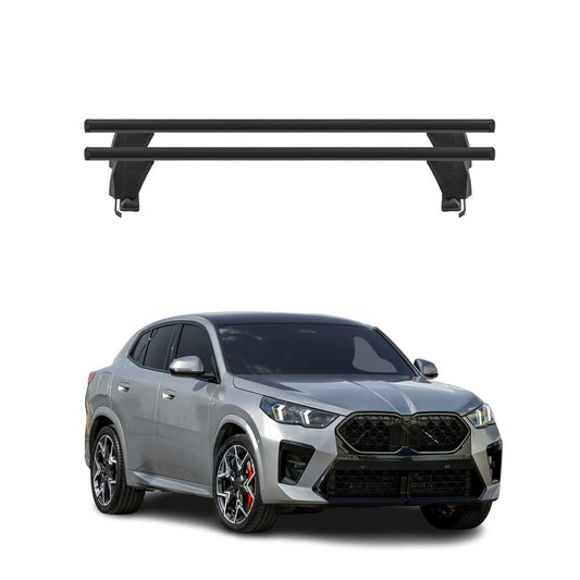 Menabo Dachträger Grundträger für BMW X2 U10 2023-2025 Alu Schwarz 2tlg OMAC DE
