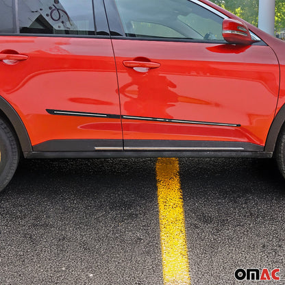 Seitentürleiste Türschutzleiste für Fiat 600e 2023-2025 Polypropylene Chrome 4x OMAC DE