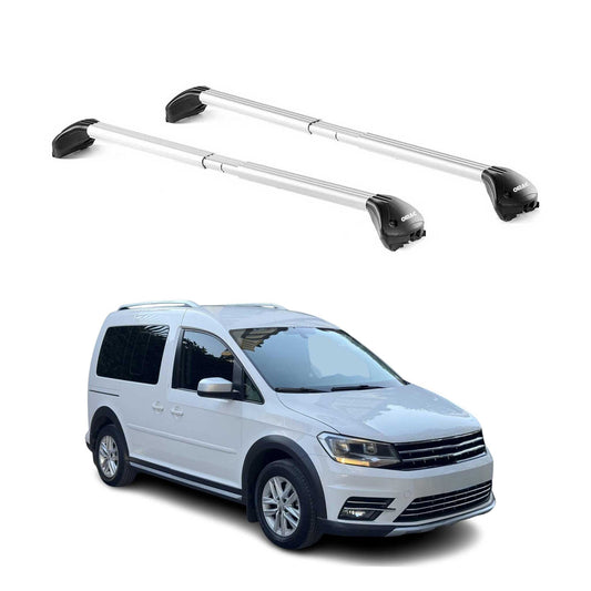 Dachträger Grundtäger für VW Caddy Alltrack 2015-2019 5 tür 100kg Alu Silber ABE OMAC DE