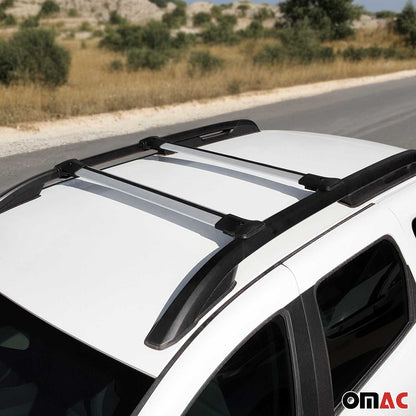 Dachträger Grundtäger für Dacia Duster mk2 2018-2023 75kg Aluminium Silber 2 tlg OMAC DE
