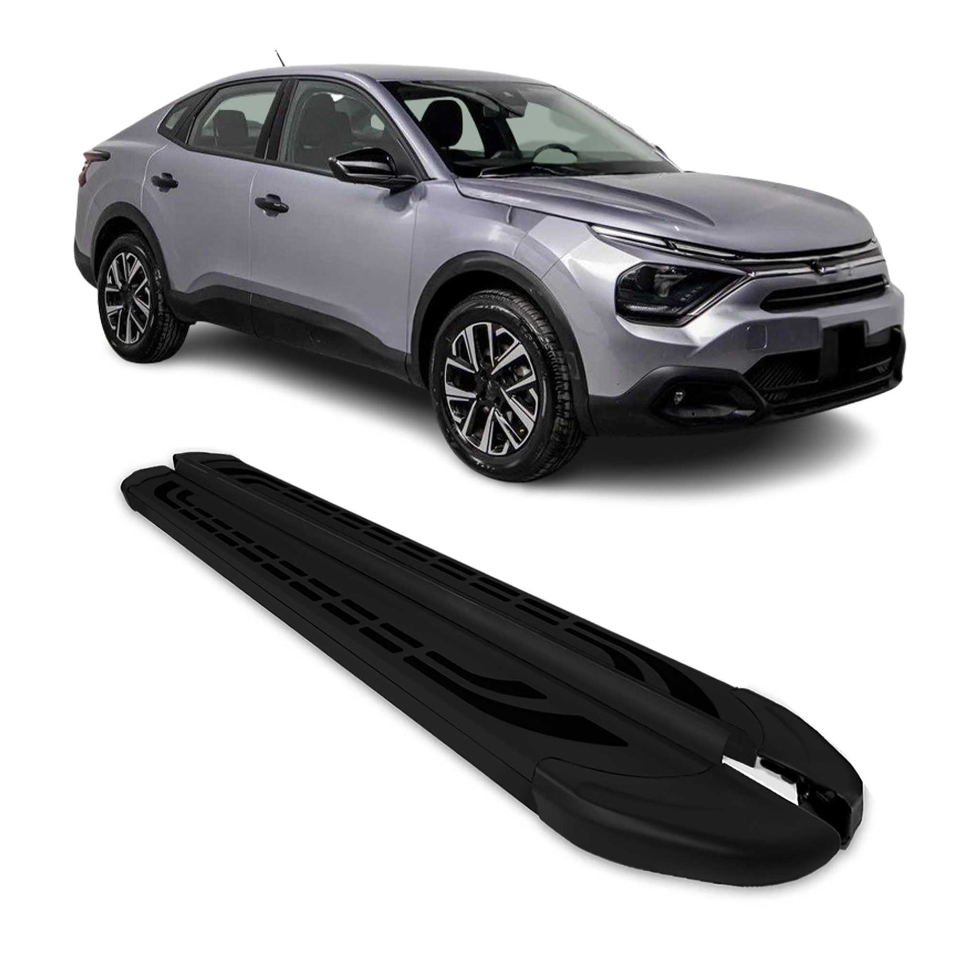 Trittbretter Seitenschweller für Citroen C4 X 2022-2025 Schwarz Aluminium 2 tlg OMAC DE
