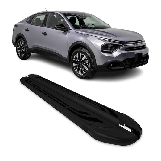 Trittbretter Seitenschweller für Citroen C4 X 2022-2025 Schwarz Aluminium 2 tlg
