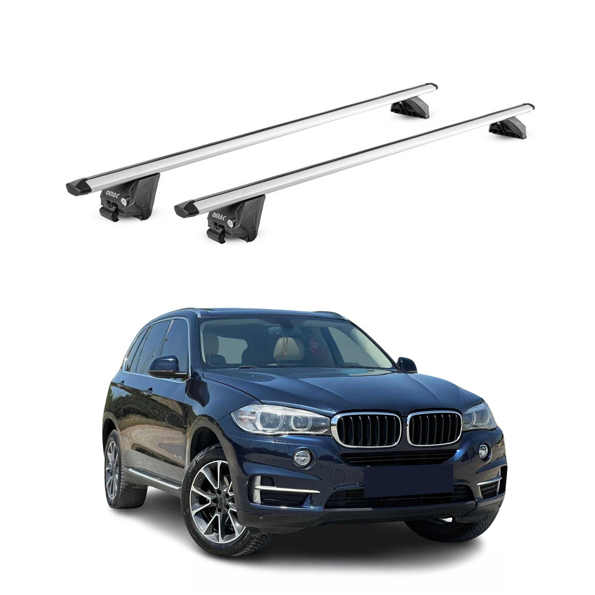 Dachträger Grundtäger für BMW X5 F15 G05 2013-2025 100kg Alu Silber 2 tlg ABE OMAC DE