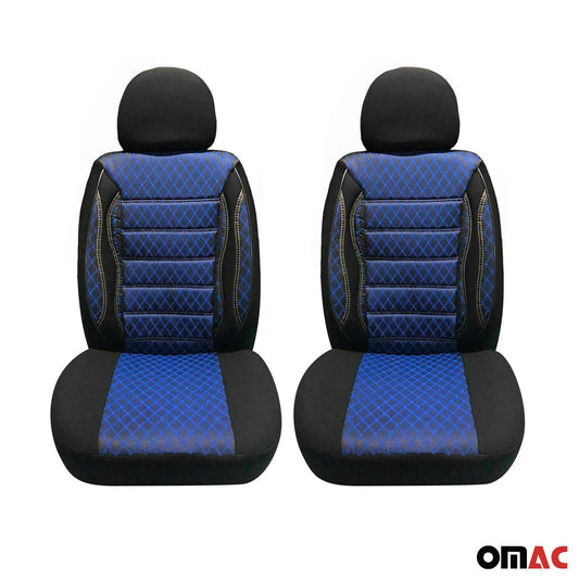 Sitzbezüge Schonbezüge für VW Transporter T6 2015-2025 Schwarz Blau 2 Sitz Vorne OMAC DE