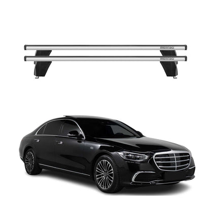 Menabo Dachträger Grundträger für Mercedes S Klasse W223 2020-2025 Alu Grau 2tlg OMAC DE