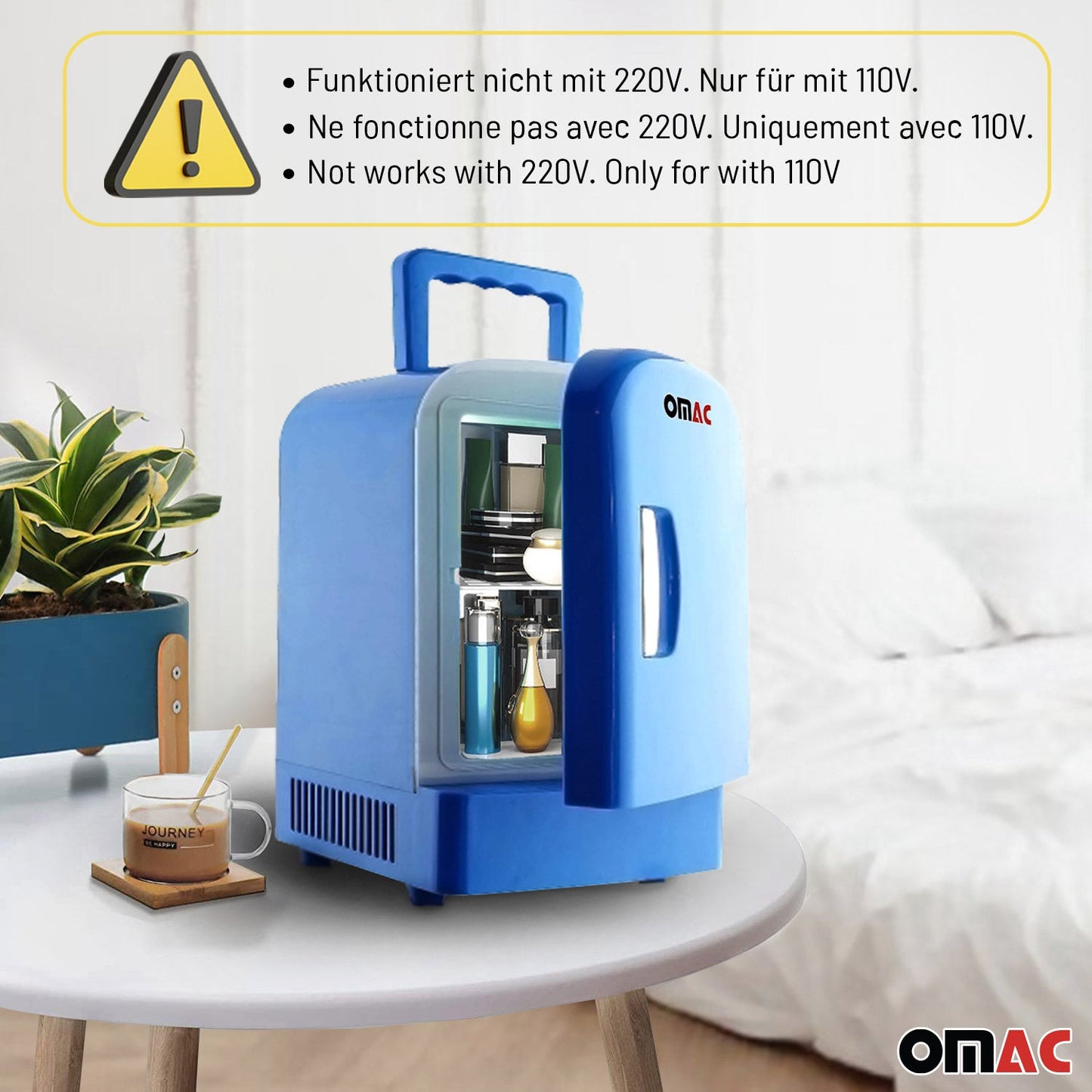 Mini Kühlschrank 4 Liter Kühler & Wärmer 12V DC Portable für Auto OMAC DE