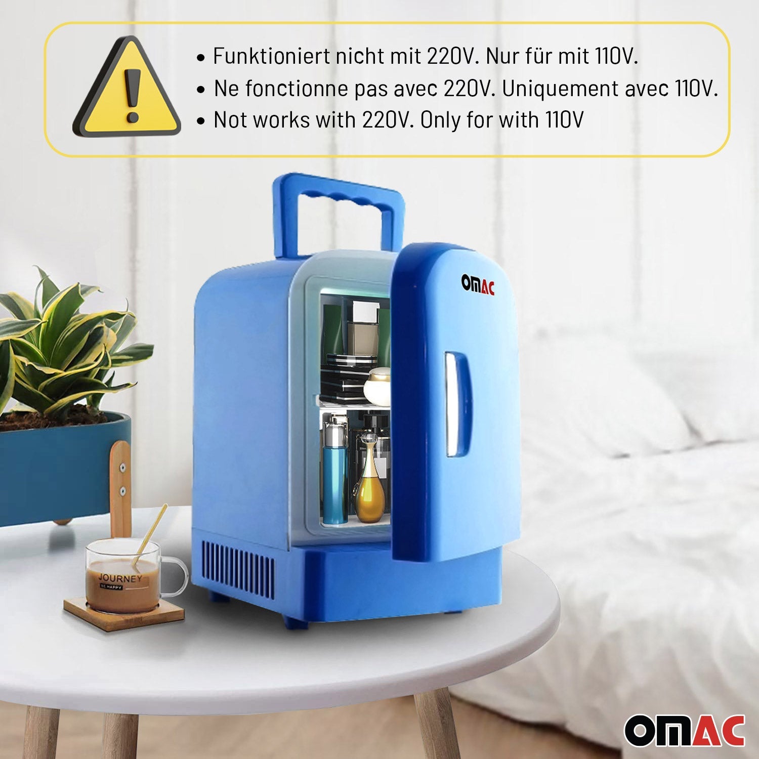 Mini Kühlschrank 4 Liter Kühler & Wärmer 12V DC Portable für Auto OMAC DE