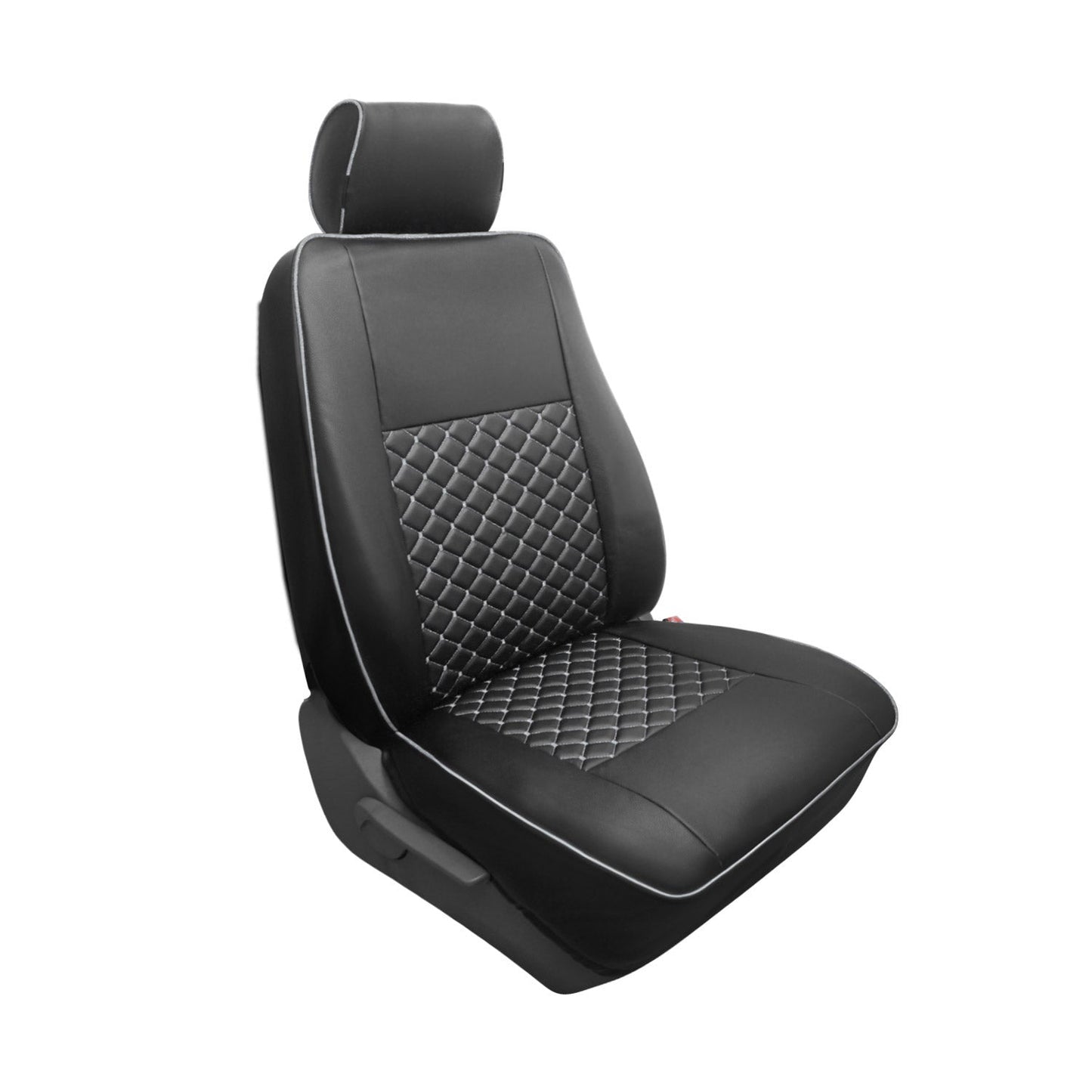 Sitzbezüge Schonbezüge für VW Crafter 2018-2025 Kunstleder Schwarz Weiß 1tlg OMAC DE