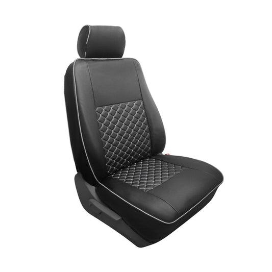 Sitzbezüge Schonbezüge für VW Crafter 2018-2025 Kunstleder Schwarz Weiß 1tlg OMAC DE