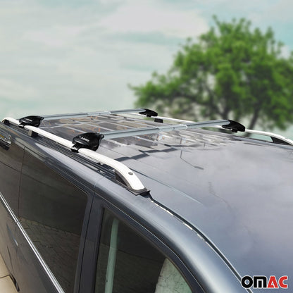 Dachreling + Dachträger Satz für VW Tiguan 2007-2016 Aluminium Grau 4 tlg OMAC DE