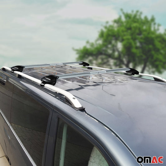 Dachreling + Dachträger Satz für VW Tiguan 2007-2016 Aluminium Grau 4 tlg OMAC DE