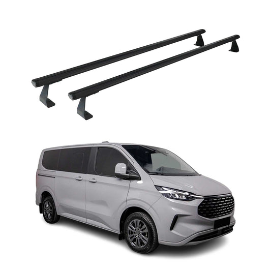 Dachträger für Ford Transit Custom / Tourneo Custom 2023-2025 75kg Schwarz 2tlg OMAC DE