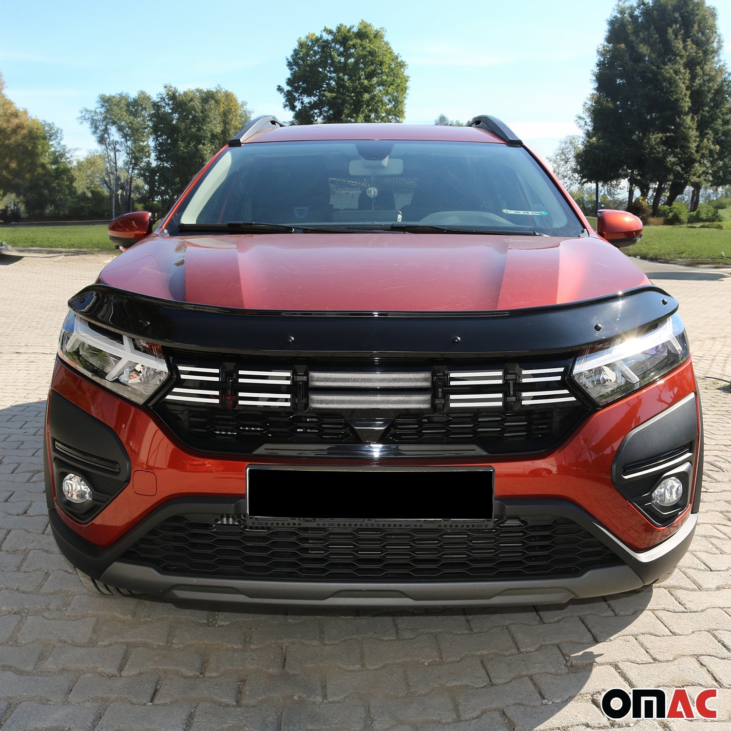 Motorhaube Deflektor Insektenschutz für Dacia Jogger 2022-2025 ABS Schwarz OMAC DE
