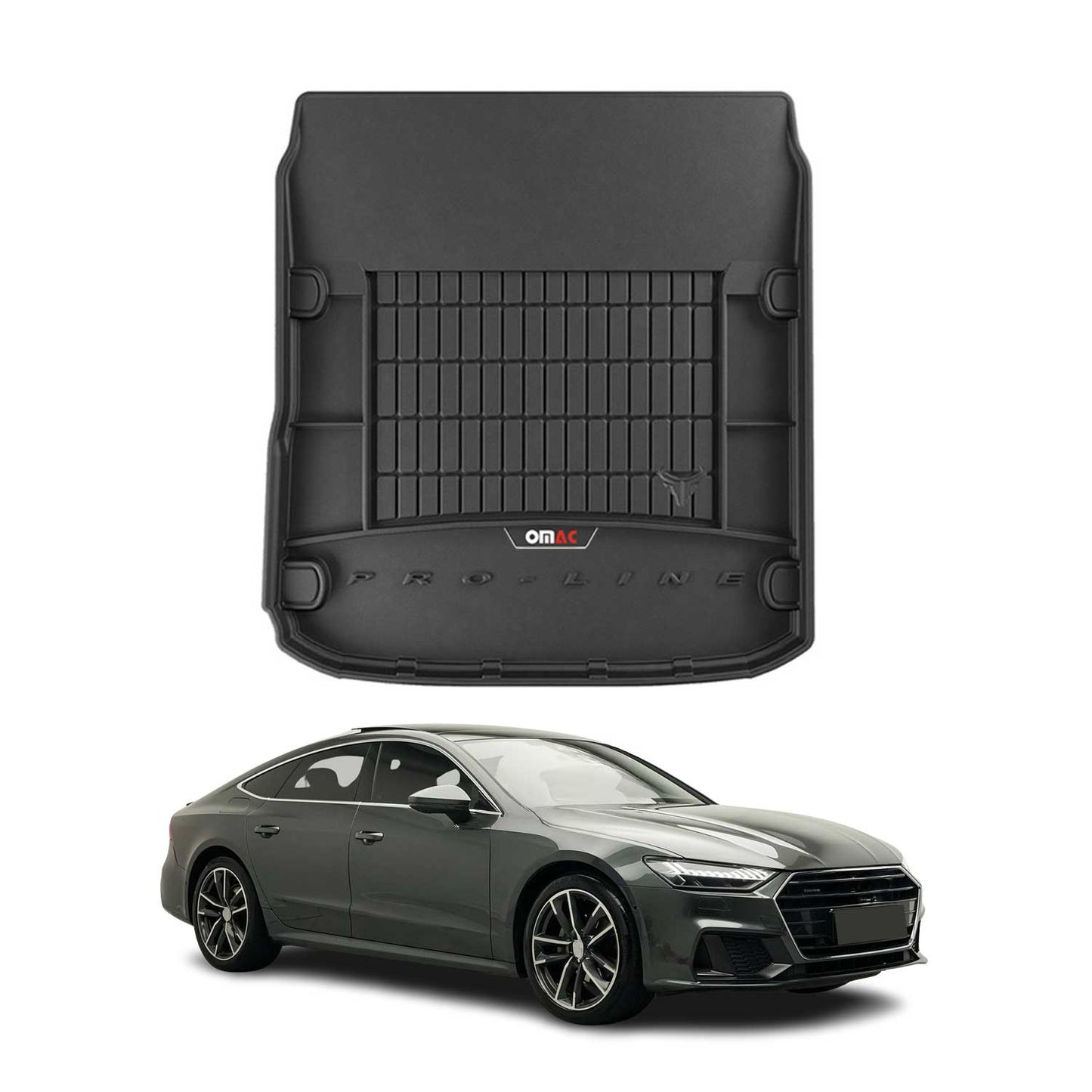 Kofferraumwanne für Audi A7 C8 Sportback 2018-2023 OMAC Premium 3D Schwarz Gummi OMAC DE