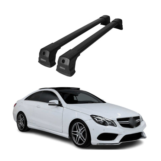 Dachträger Grundtäger für Mercedes E Klasse C207 Coupe 2009-2016 75kg Schwarz 2x OMAC DE