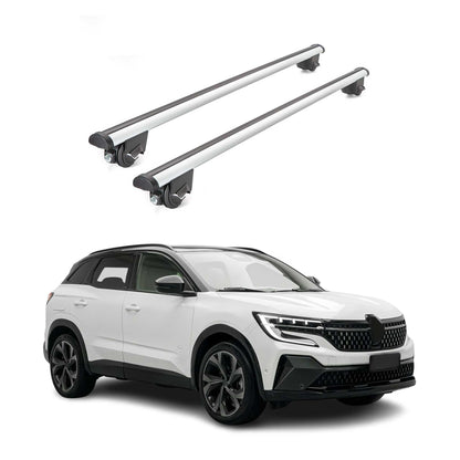 Dachträger Grundtäger für Renault Austral 2022-2025 100kg Alu Silber 2 tlg ABE OMAC DE