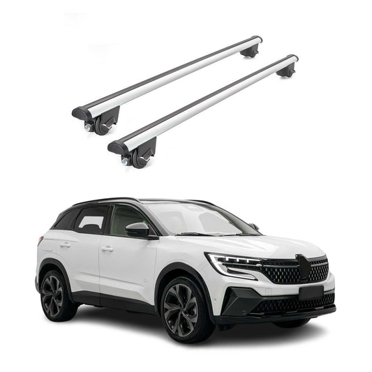 Dachträger Grundtäger für Renault Austral 2022-2025 100kg Alu Silber 2 tlg ABE OMAC DE