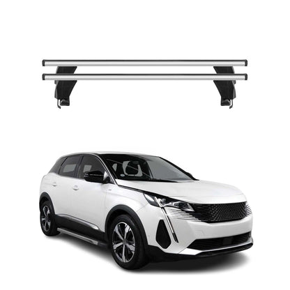 Menabo Dachträger Grundträger für Peugeot 3008 II Facelift 2021-2024 Alu Grau 2x OMAC DE