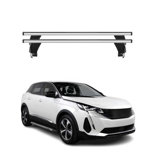 Menabo Dachträger Grundträger für Peugeot 3008 II Facelift 2021-2024 Alu Grau 2x OMAC DE