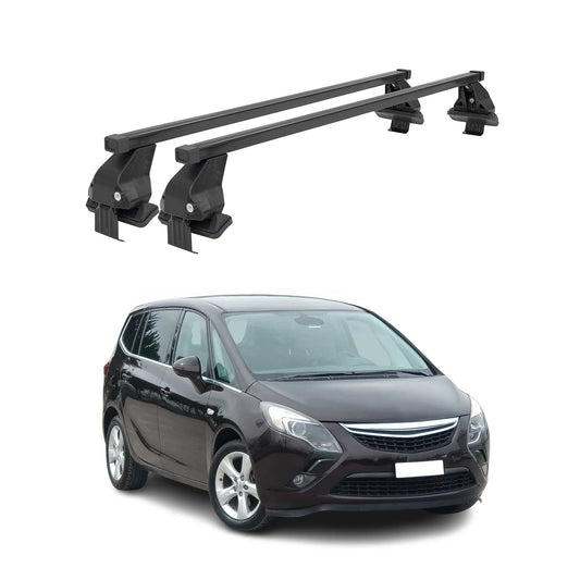 Menabo Dachträger Grundtäger für Opel Zafira C Tourer 2011-2019 50kg Schwarz 2x OMAC DE