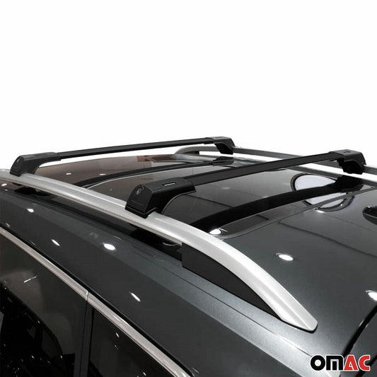 1998-2006 Land Rover Freelander L314 Dachträger Querträger Aluminium Schwarz 2x