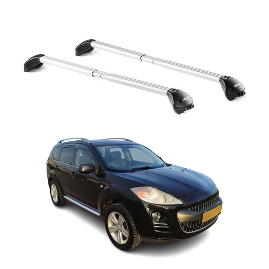 Dachträger Grundtäger für Peugeot 4007 2007-2012 5 tür 100kg Alu Silber 2x ABE OMAC DE