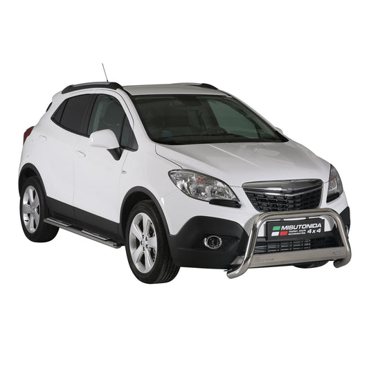 Frontbügel Frontschutzbügel für Opel Mokka 2012-2016 Schutz ø63mm Stahl Silber OMAC DE