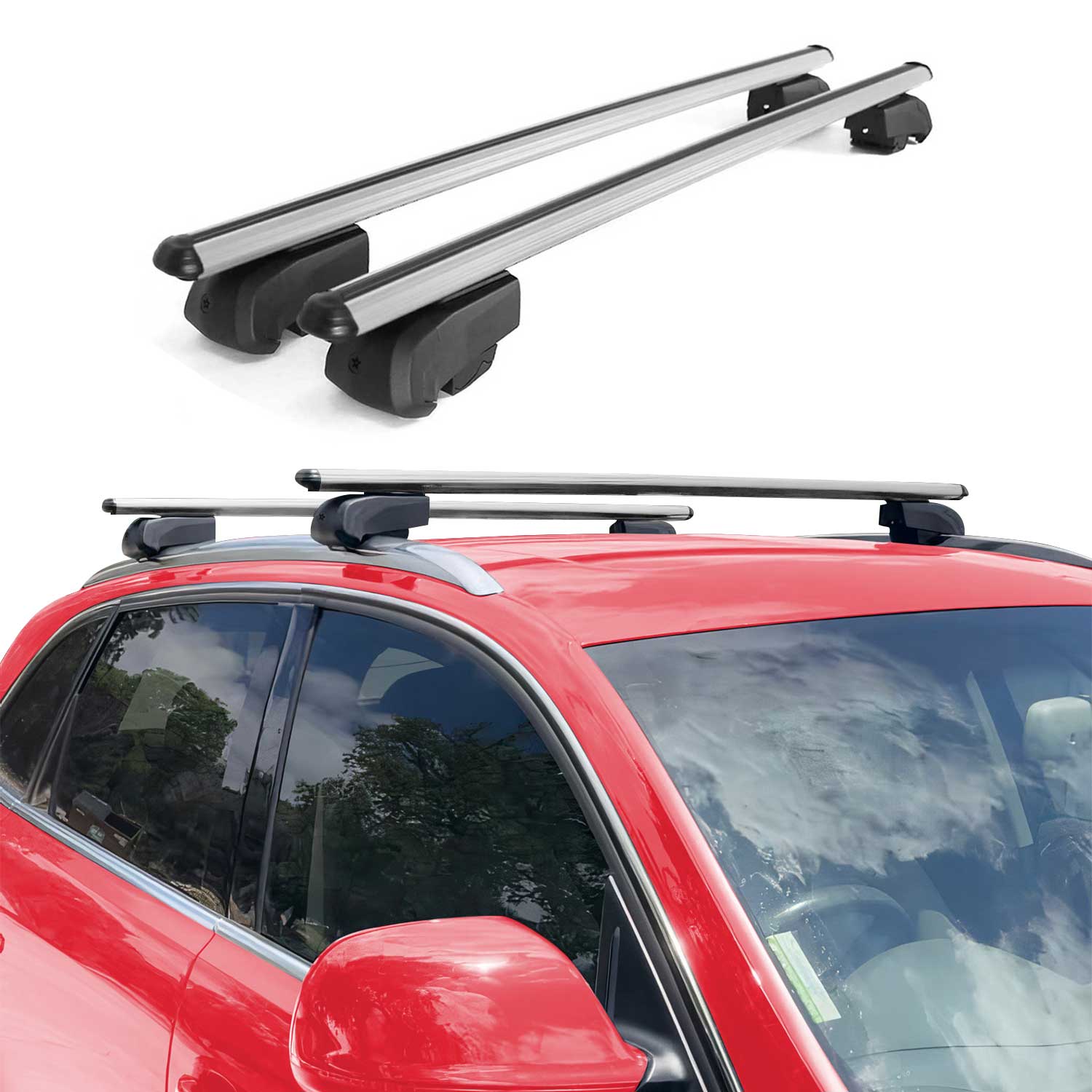 Dachträger Dachgepäckträger für Boldbar V2 Silber ABE 2 tlg OMAC DE