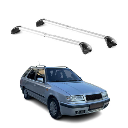 Dachträger für Skoda Felicia Kombi 1995-2001 5 tür 100kg Alu Silber 2x ABE OMAC DE